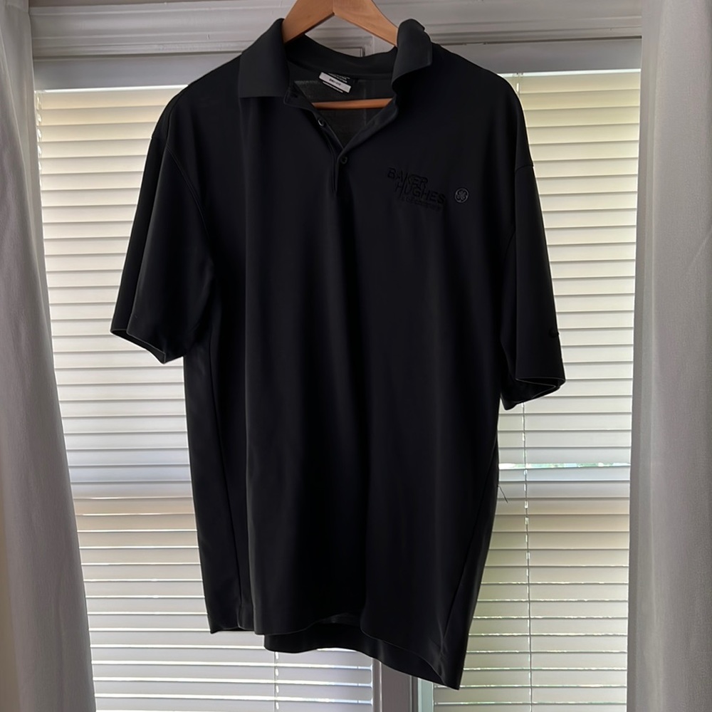 Mens L NikeGolf Dri Fit polo with Baker Hughes insignia